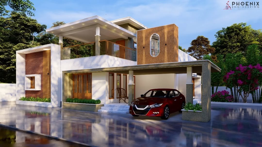 Two storey villa Location - Kasaragod.Client - Mr. Aziz..............@phoenixengineering_#phoenixengineering#construction #architecture #design #building #interiordesign #renovation #engineering #contractor #home