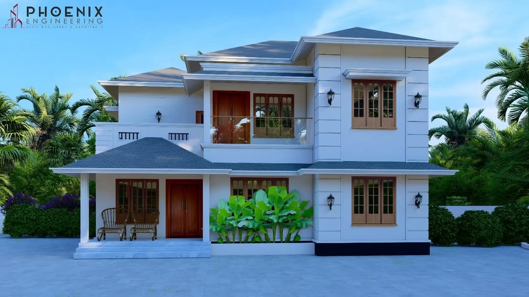 Two storey villa Location - Kottakkadavu, Calicut.Client - Mr.Biju Kumar..............@phoenixengineering_#phoenixengineering#construction #architecture #design #building #interiordesign #renovation #engineeri (1)