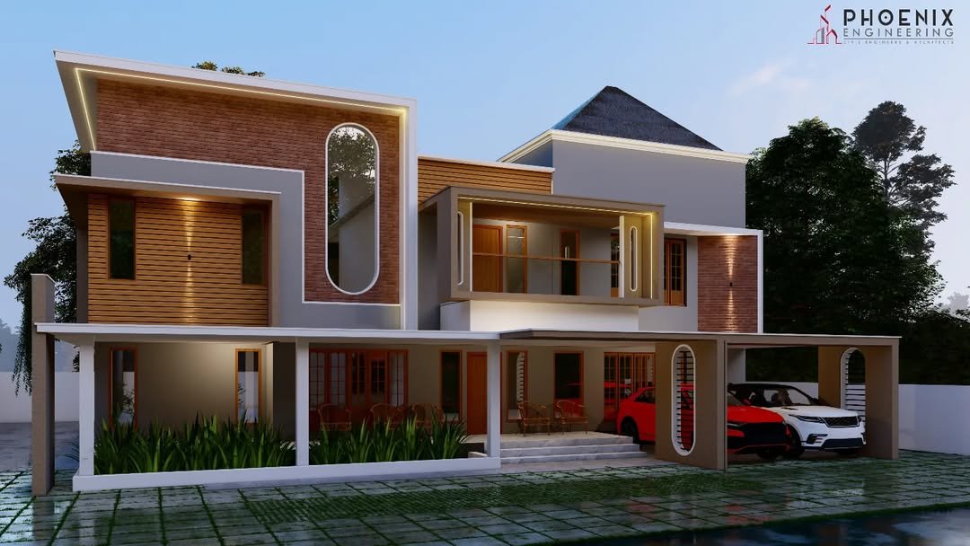 Two storey villa Location - Vadakara, Kozhikode.Client - Mr. Muneer................@phoenixengineering_#phoenixengineering#construction #architecture #design #building #interiordesign #renovation #engineering (1)