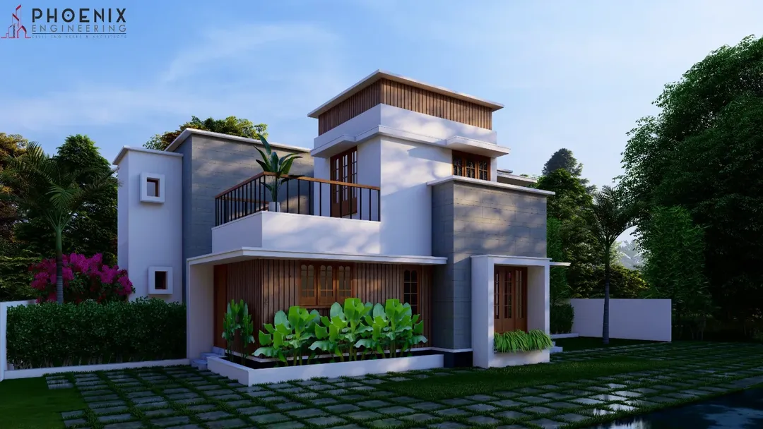 Two storey villaLocation - WayanadClient - Mr. Muhammed Niyas Rahman..............@phoenixengineering#phoenixengineering#construction #architecture #design #building #interiordesign #renovation #engineering #c (1)
